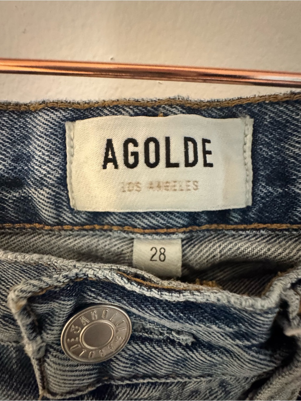 AGOLDE Lana Women's Blue Denim Jeans - Classic Mid Wash (Sway)